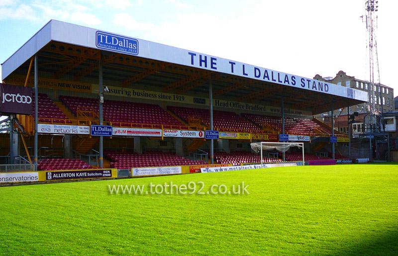 TL Dallas Stand, Northern Commercials Stadium, Bradford City AFC