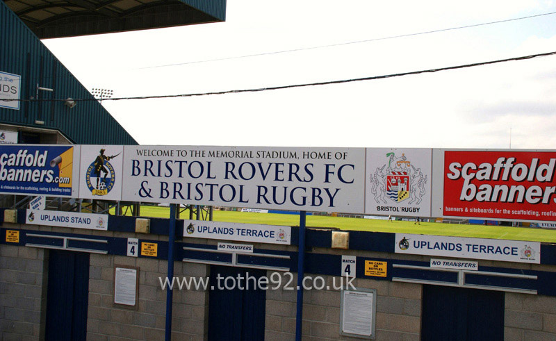 Exterior, Memorial Stadium, Bristol Rovers FC