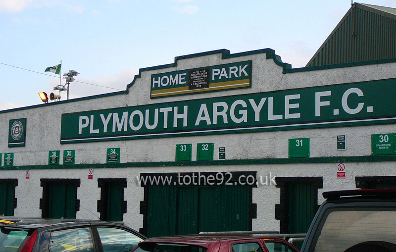 Entrance, Home Park, Plymouth Argyle FC