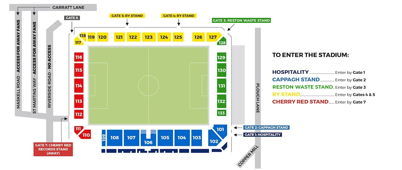 Plough Lane seating plan