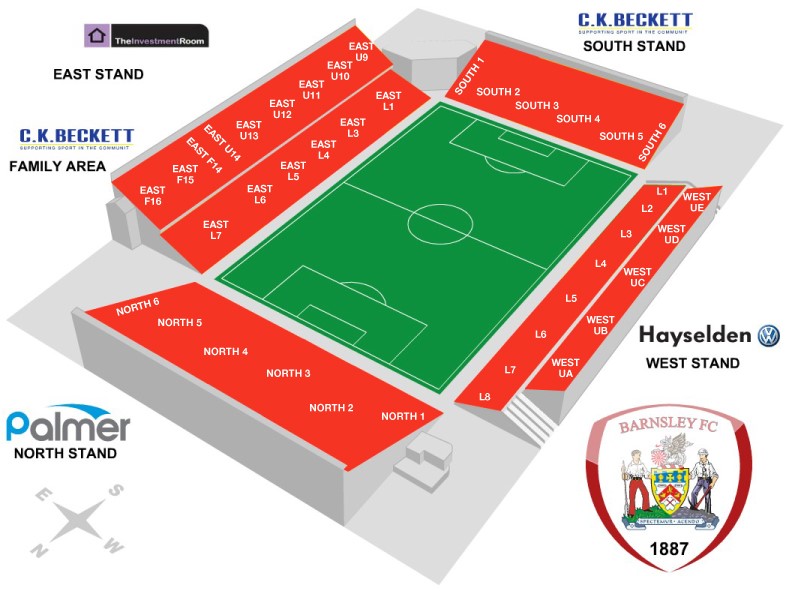 Oakwell seating plan