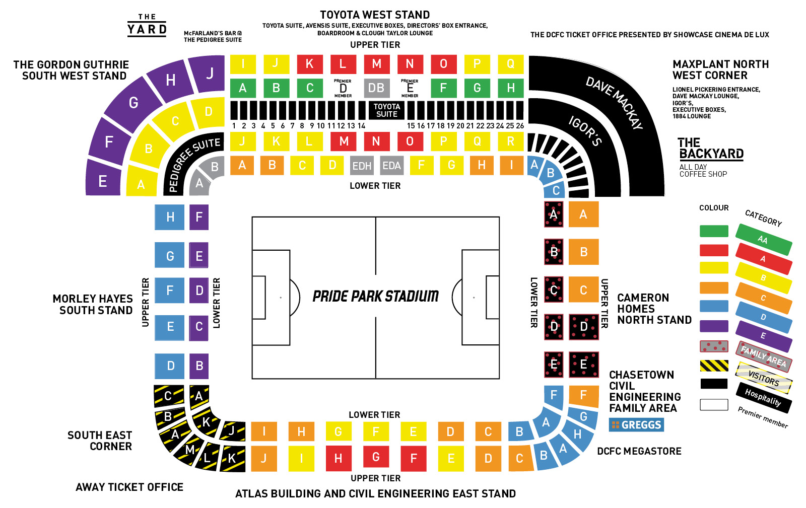 Pride Park seating plan