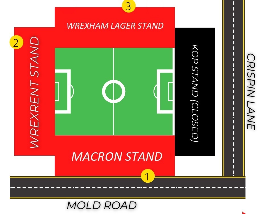 Racecourse Ground seating plan