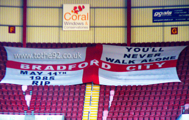 Memorial Flag, Northern Commercials Stadium, Bradford City AFC