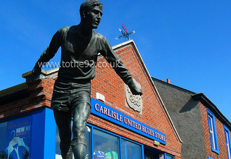 Hughie McIlmoyle Statue, Brunton Park, Carlisle United FC