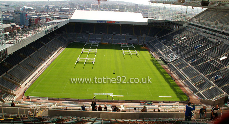 View from the Leazes Stand, St James' Park, Newcastle United FC
