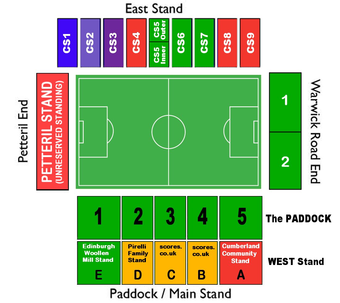Brunton Park seating plan