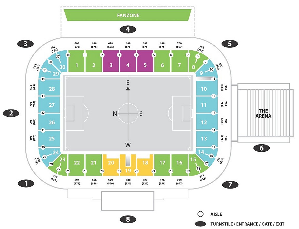 Stadium MK seating plan
